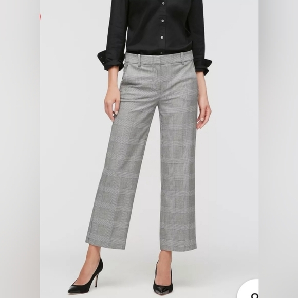 J. Crew Gray Wide Leg Pants with Modern Cropped Design - Picture 1 of 9